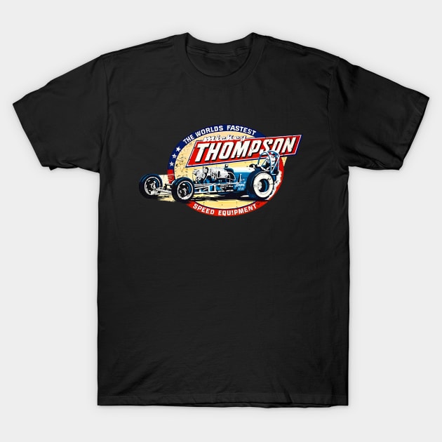 Mickey Thompson Worlds Fastest Speed equipment - burnout distressed print T-Shirt by retropetrol